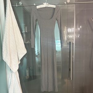 SKIMS Charcoal Long Sleeve Dress